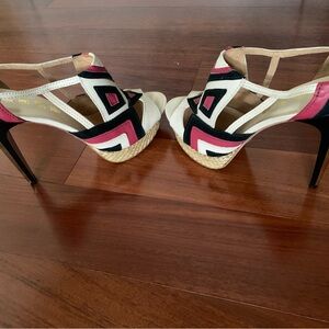 L.A.M.B. by Gwen Stefani platform 4 inch heels. Leather upper. Size 10